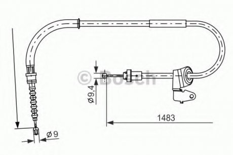 Трос, стояночная тормозная система BOSCH 1 987 482 228