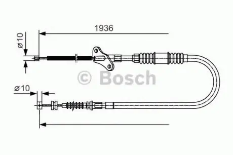 Трос, стоянкова гальмівна система BOSCH 1 987 482 111