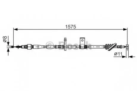 Трос, стоянкова гальмівна система BOSCH 1 987 482 095