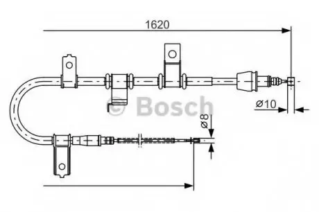 Трос, стоянкова гальмівна система BOSCH 1 987 482 071
