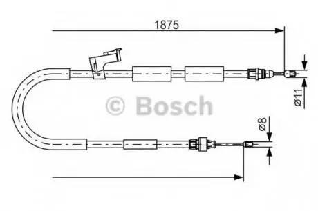 Трос, стоянкова гальмівна система BOSCH 1 987 482 057