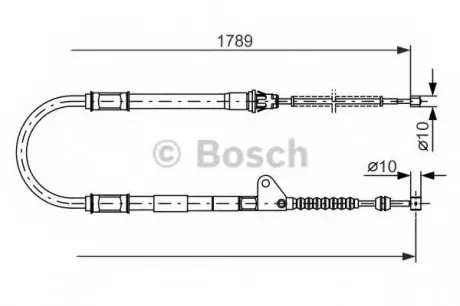 Трос, стоянкова гальмівна система BOSCH 1 987 477 540