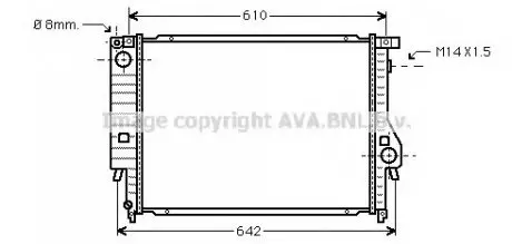 Радиатор, охлаждение двигателя AVA QUALITY COOLING AVA COOLING BW2047