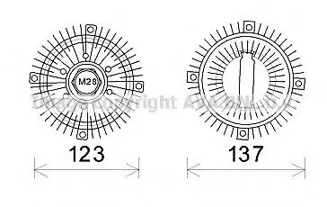 Сцепление, вентилятор радиатора AVA QUALITY COOLING AVA COOLING OLC557