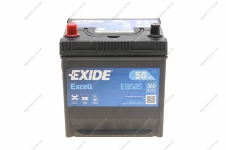 Стартерная аккумуляторная батарея, Стартерная аккумуляторная батарея EXIDE EB505 (фото 1)
