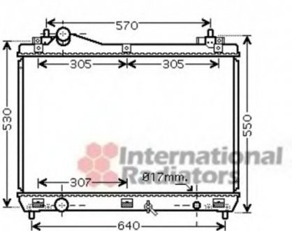 Радіатор охолодження SUZUKI GRAND VITARA 16DDiS MT 06- Van Wezel 52002100 (фото 1)