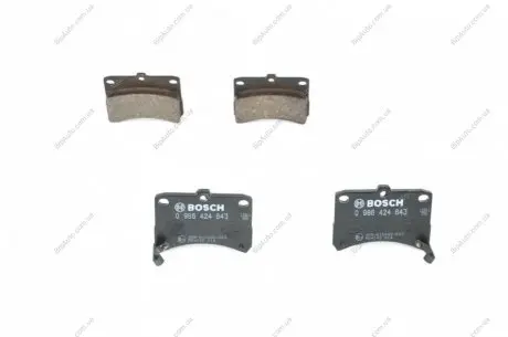 Комплект тормозных колодок, дисковый тормоз BOSCH 0 986 424 643
