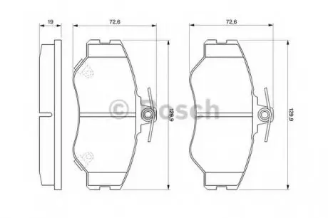 Комплект тормозных колодок, дисковый тормоз BOSCH 0 986 424 368
