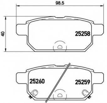 Комплект тормозных колодок, дисковый тормоз BREMBO P 79 029 (фото 1)