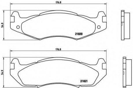 Гальмівні колодки дискові P37 001 BREMBO P 37 001