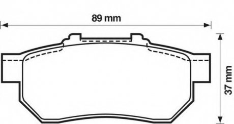 Комплект тормозных колодок, дисковый тормоз Jurid 572134J (фото 1)