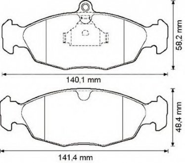 Комплект тормозных колодок, дисковый тормоз Jurid 571924J