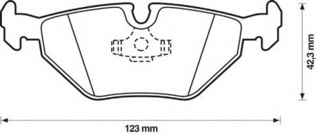Комплект тормозных колодок, дисковый тормоз Jurid 571387J (фото 1)