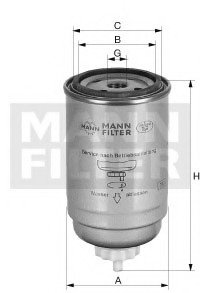 Топливный фильтр -FILTER MANN WK 724/4 (фото 1)