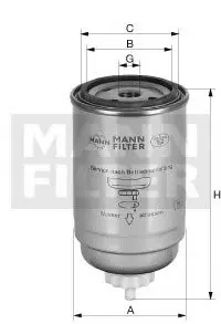 Топливный фильтр -FILTER MANN WK 724/4 (фото 1)
