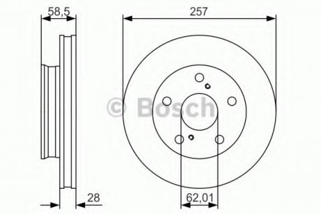 Гальмівний диск BOSCH 0 986 479 R53