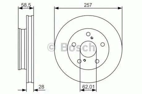 Тормозной диск BOSCH 0 986 479 R53