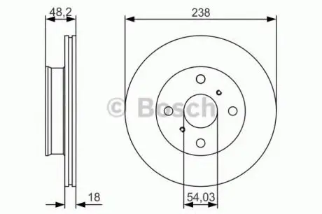 Гальмівний диск BOSCH 0 986 479 R75