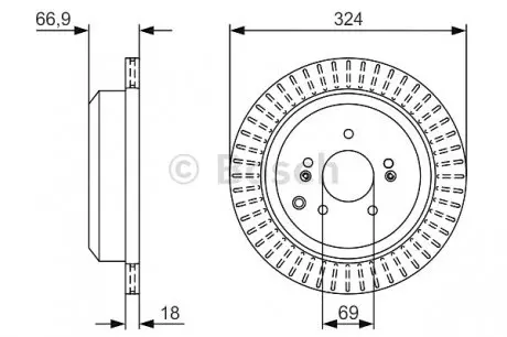 Тормозной диск BOSCH 0 986 479 V10