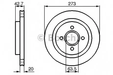 Тормозной диск BOSCH 0 986 478 816