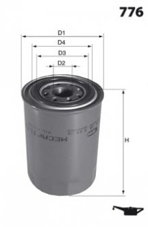 Масляний фільтр MECAFILTER ELH4260 (фото 1)