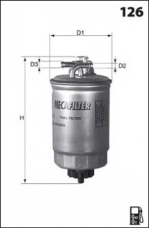 Паливний фільтр MECAFILTER ELG5256 (фото 1)