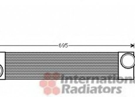 Радіатор інтеркулера BMW 5 (E60) 3.0D (M57) 04-10 Van Wezel 06004375