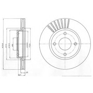 Тормозной диск Delphi BG4337 (фото 1)