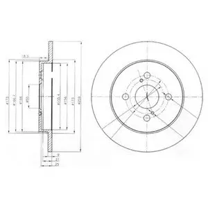 Тормозной диск Delphi BG4055