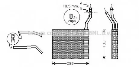 Теплообмінник, опалення салону AVA QUALITY COOLING AVA COOLING FDA6364