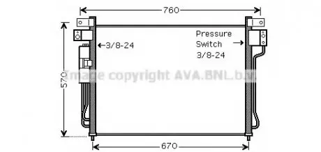 Радіатор кодиціонера AVA AVA COOLING DNA5299D