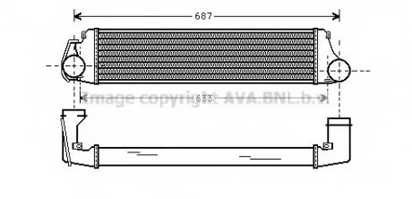 Интеркулер AVA QUALITY COOLING AVA COOLING BW4207