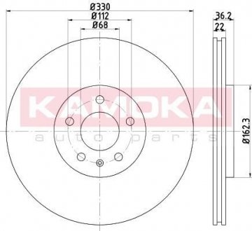 Тормозной диск KAMOKA 103238 (фото 1)