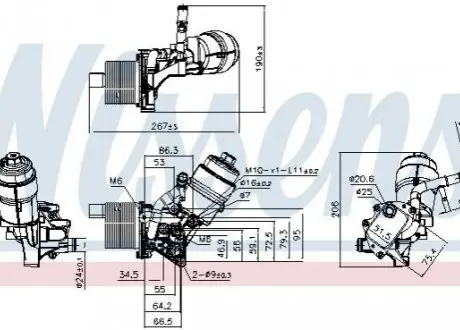 Масляный радиатор VAUXHALL CORSA D (06-) 1.4 i 16V TURBO NISSENS 91161