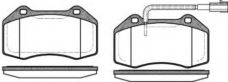 Комплект тормозных колодок, дисковый тормоз ROADHOUSE 2111312 (фото 1)