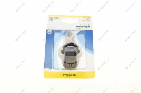 Автолампа HB4/9006 12V 51W P22d (Американські типи) (блістер/1шт) NARVA 480064000