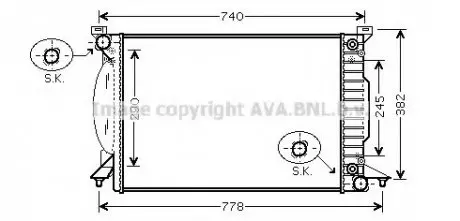 Радиатор, охлаждение двигателя AVA QUALITY COOLING AVA COOLING AI2207