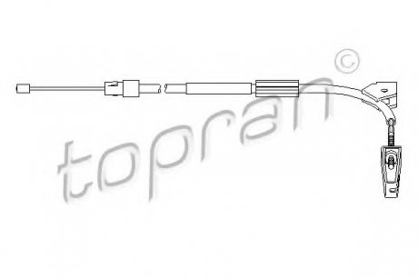 Трос, стояночная тормозная система TOPRAN / HANS PRIES 407781 (фото 1)