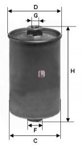 Фильтр топливный AUDI "2,0-2,2 "84-91 SOFIMA S1507B