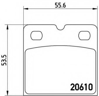 Комплект тормозных колодок, дисковый тормоз BREMBO P 02 001 (фото 1)
