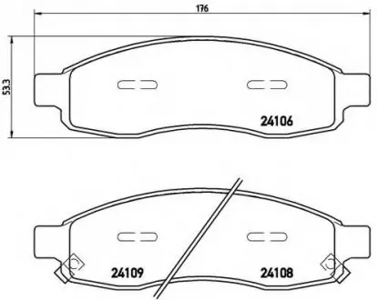 Гальмівні колодки дискові P58 001 BREMBO P 58 001