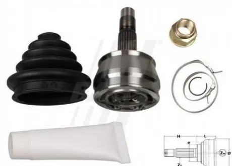 ШРКШ зовн. Fiat Grande Punto Opel Adam, Corsa D 1.0-1.4Lpg 10.05- FAST FT25055K