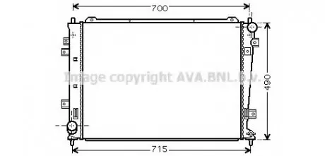 Радиатор, охлаждение двигателя AVA QUALITY COOLING AVA COOLING KA2162