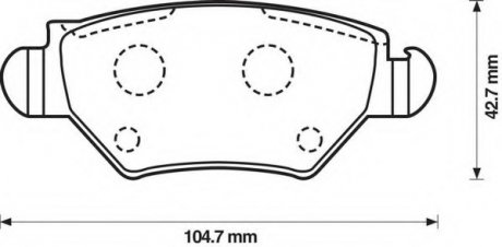 Комплект гальмівних колодок, дискове гальмо Jurid 573010J (фото 1)