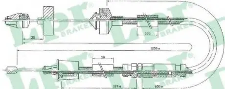 Трос, управление сцеплением LPR C0201C