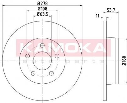 Тормозной диск KAMOKA 103177 (фото 1)