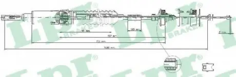 Трос, управление сцеплением LPR C0240C