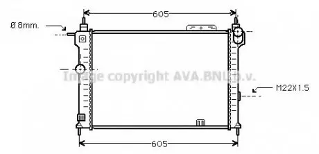 Радиатор, охлаждение двигателя AVA QUALITY COOLING AVA COOLING OLA2028