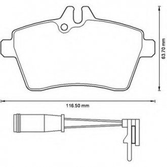 Комплект тормозных колодок, дисковый тормоз Jurid 573265JC (фото 1)