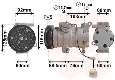 Компрессор, кондиционер Van Wezel 2700K251
